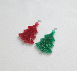 PD.2104 // Christmas - Acrylic Sparkle Tree Pendant, 2 Pc [5-4162-03]
