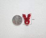 PD.2105 // Christmas - Acrylic Sparkle Rudolph Pendant, 2 Pc [5-4162-02]