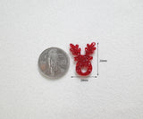 PD.2105 // Christmas - Acrylic Sparkle Rudolph Pendant, 2 Pc [5-4162-02]
