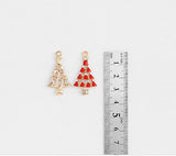 PD.2111 // Red Christmas Tree Pendant, 2 Pc / P-SS-1008
