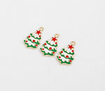 PD.2108 // Red Star Christmas Tree Pendant, 2 Pc / P-SS-1009