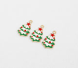 PD.2108 // Red Star Christmas Tree Pendant, 2 Pc / P-SS-1009