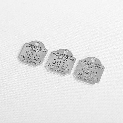 PD.2117 // 5021 Silver Square Pendant, 2 Pc / P-SS-0885