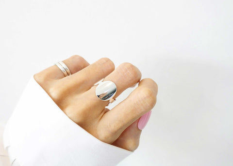 [ 925 Sterling silver ] Round Open Free Silver Ring