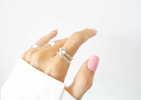 [ 925 Sterling silver ] Twist Open Free Silver Ring