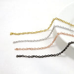 SG.588 // Surgical Steel 1.5mm Basic chain [Silver, Gold, RoseGold, Black], 90cm