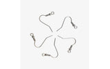 SG.605 // Surgical Steel Ball spring hook fishing earrings [Silver], 4 pc