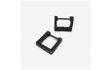 SG.607 // Surgical Steel one-touch square earring [Silver,Black], 2 pc