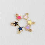 PD.2125 // Mini Color Star Pendant, 4 Pc / P-SS-0924