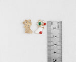 PD.2122 // Christmas White Socks Pendant, 2 Pc / P-SS-1055