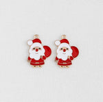 PD.2118 // Smile Christmas Santa Pendant, 2 Pc / P-SS-0999