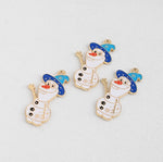 PD.2119 // Hatted Snowman Pendant, 2 Pc / P-SS-0996