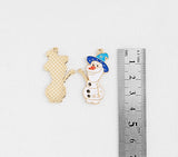PD.2119 // Hatted Snowman Pendant, 2 Pc / P-SS-0996