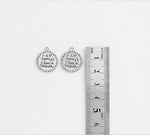 PD.2127 // Vintage Double-Sided Lettering Pendant, 2 Pc / P-SS-0883