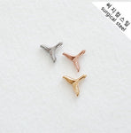 SG.173 // Surgical Steel Simple Dolphin Tail  Pendant , 1 Pc [5-6514-06]