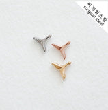 SG.173 // Surgical Steel Simple Dolphin Tail  Pendant , 1 Pc [5-6514-06]