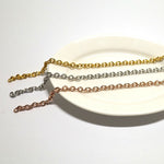 SG.589 // Surgical Steel 4mm Basic chain [Silver, Gold, RoseGold], 90cm