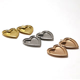 SG.554 // Surgical Steel Heart rocket pendant [Siver, Gold, Rose Gold], 1 pc