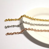 SG.589 // Surgical Steel 4mm Basic chain [Silver, Gold, RoseGold], 90cm