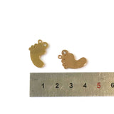 SG.542 // Surgical Steel cubic footprints Pendant [Siver, Gold, Rose Gold], 1 pc