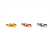 SG.586 // Surgical Steel 14mm lobster [Siver,Gold, RoseGold], 2 pc