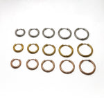 SG.593 // Surgical Steel One-touch ring earrings 10,12,14,16,18 mm [Siver,Gold, RoseGold], 2 pc