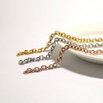 SG.589 // Surgical Steel 4mm Basic chain [Silver, Gold, RoseGold], 90cm