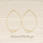 PD.1721 // Rope Textured Circle in Oval Link Pendant, 2 Pc