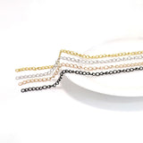 SG.573 // Surgical Steel 2.5mm chain [Siver, Gold, RoseGold, Black], 90cm