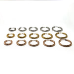 SG.593 // Surgical Steel One-touch ring earrings 10,12,14,16,18 mm [Siver,Gold, RoseGold], 2 pc