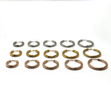 SG.593 // Surgical Steel One-touch ring earrings 10,12,14,16,18 mm [Siver,Gold, RoseGold], 2 pc