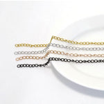 SG.573 // Surgical Steel 2.5mm chain [Siver, Gold, RoseGold, Black], 90cm