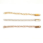 SG.567 // Surgical Steel 6cm tail chain [Siver, Gold, RoseGold], 2 pc