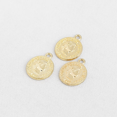 SG.318 // Surgical Steel 1988 Coin Pendant, 2Pc / P-SS-1166