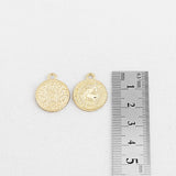 SG.318 // Surgical Steel 1988 Coin Pendant, 2Pc / P-SS-1166