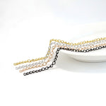 SG.573 // Surgical Steel 2.5mm chain [Siver, Gold, RoseGold, Black], 90cm