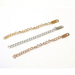 SG.567 // Surgical Steel 6cm tail chain [Siver, Gold, RoseGold], 2 pc