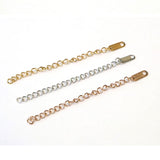 SG.567 // Surgical Steel 6cm tail chain [Siver, Gold, RoseGold], 2 pc