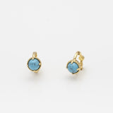 [ 925 Sterling silver ] Turquoise Mini One-Touch  Silver Earring