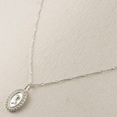 [ 925 Sterling silver ] Rose Pendant Bone Chain Silver Necklace