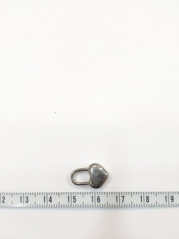 SG.074 // Surgical Steel Heart Lock Pendant , 2 Pc