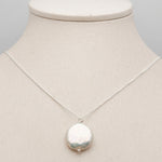 [ 925 Sterling silver ] Baroque Pearl Pendant Silver Necklace