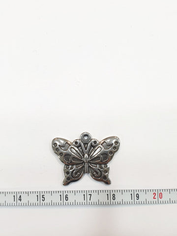 SG.073 // Surgical Steel Antique Butterfly Pendant , 2 Pc