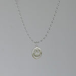 [ 925 Sterling silver ] Smile Pendant Oval Ball Chain Silver Necklace