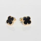 [ 925 Sterling silver ] Black Clover Silver Earring