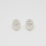 [ 925 Sterling silver ] Embossed Rose Silver Earring