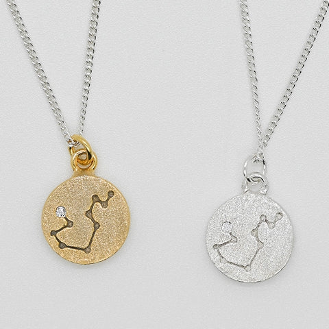 [ 925 Sterling silver ] zodiac Sign Pendant Silver Necklace