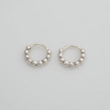 [ 925 Sterling silver ] Ball Mini One-Touch Silver Earring