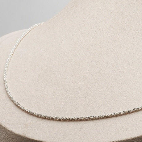 [ 925 Sterling silver ] Italian Margherita Chain  Silver Necklace