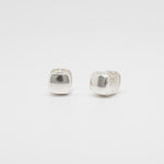 [ 925 Sterling silver ] Convex Square One Touch Silver Earring